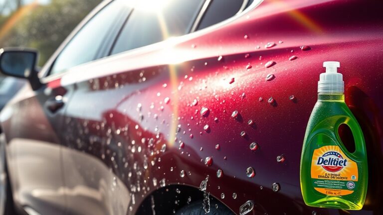 dish detergent damages paint