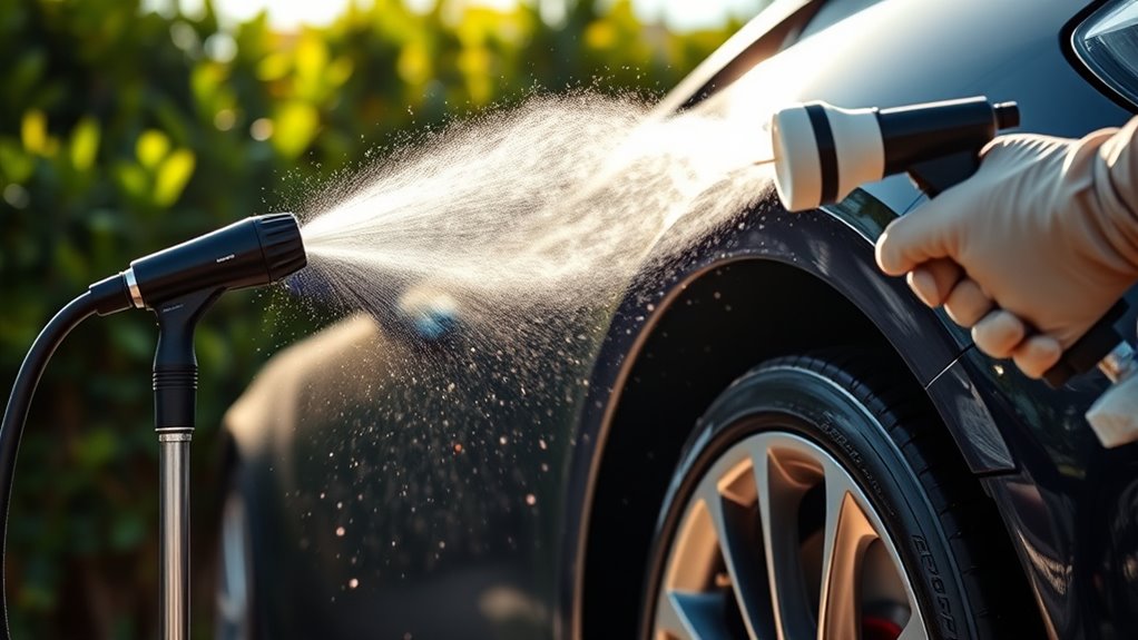 power wash car safely