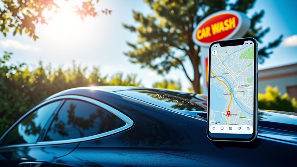 quickly locate nearby car wash