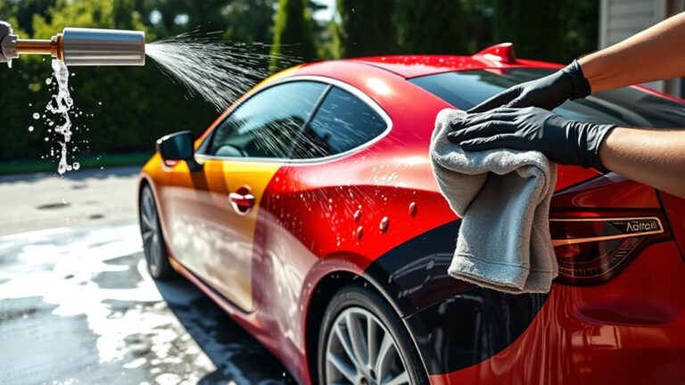 safely wash wrapped cars